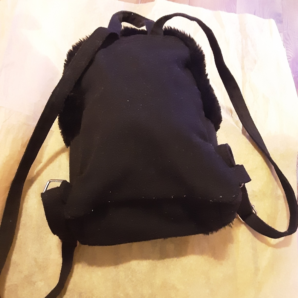 Target Girl's Black Kitty Backpack 8" X 8" - Picture 7 of 11